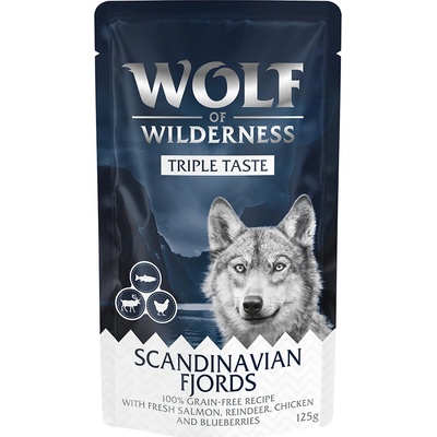 Wolf of Wilderness Adult "Triple Taste" Scandinavian Fjords losos sob kuřecí 12 x 125 g