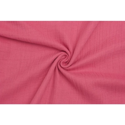 Dvojitá gázovina | mušelín - Malinová růžová