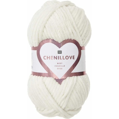 Rico Design Ženilková priadza Chenillove odtieň 001 krémová - 1 ks
