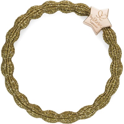 By Eloise London Metallic Gold Star Ластик за коса за жени цвят Olive Green
