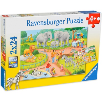 Image 1 of Ravensburger Пъзел Ravensburger от 2 x 24 части - Зоопарк (7813)