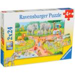 Ravensburger Пъзел Ravensburger от 2 x 24 части - Зоопарк (7813) - ozone