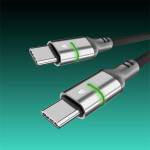 AVAX Кабел за зареждане, usb-c - usb-c, оплетка, 60w, 3 метра, черен (avax_cb634)