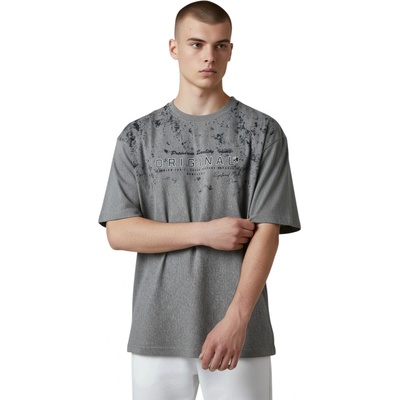 Nova stil pánske nadmerné tričko 100 % bavlna Zdeněk šedé