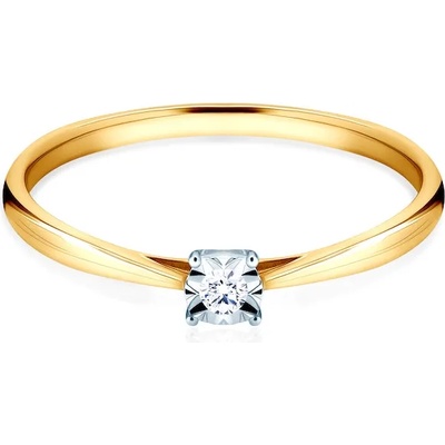 SAVICKI Годежен пръстен Savicki: двуцветно злато, диамант
