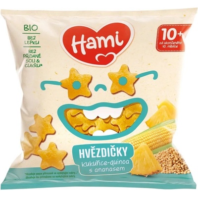 HAMI BIO Chrumky kukuričné-quinoa s výborným ananásom 12+ 20 g