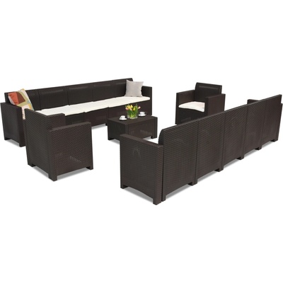 BICA Мебели от техноратан Nebraska Coffee Max 12 кафява Bica (BCNEB12BR)