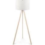 TopMebel Rosling TopMebel подова лампа от МДФ/плат/ПВЦ в натурален/бял цвят 38x21x140cm
