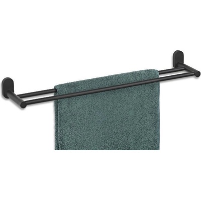 Kela Двойна закачалка за кърпи kela alessio за стенен монтаж - цвят черен (kela 22757)