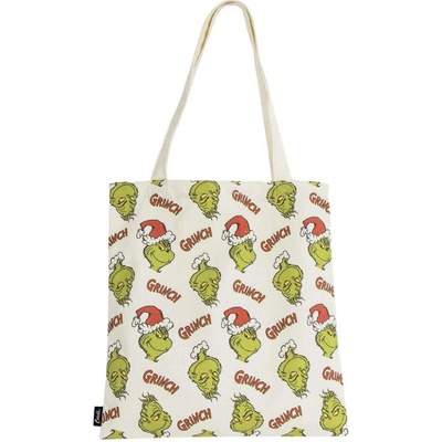 Cerdá Látková taška bílá s nápisy Grinch