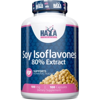 Haya Labs Soy Isoflavones 80% Extract, 100 mg, 100 капсули, Haya Labs