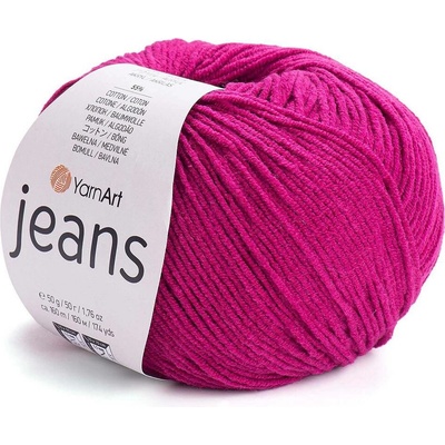 Pletací příze Gina / Jeans 50 g Varianta: 44 (91) růžová malinová tmavá, Balení: 1 ks 43308/85098/231513