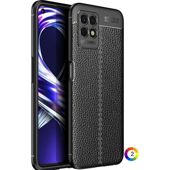 Image 1 of OPPO Realme 8i Удароустойчив Litchi Skin Калъф и Протектор