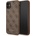GUESS 4G метален златен лого калъф за iPhone 11 / Xr 6.1" - кафяв (3700740493915)
