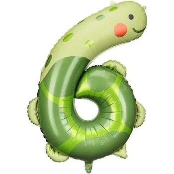 Image 1 of PartyDeco Фолиев балон - число 6, костенурка