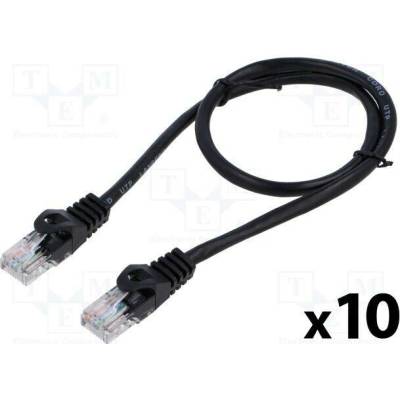 Lanberg PCU6-20CC-0050-BK Patch U/UTP Cat 6 RJ45 vidlice z obou stran lanko CCA