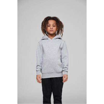 Build Your Brand Detská mikina s kapucňou BY117 Heather Grey