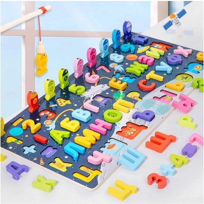 Armutoys ДЪРВЕН МАГНИТЕН РИБОЛОВ С БУКВИ КИРИЛИЦА