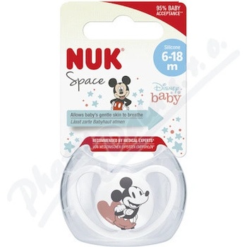 Nuk cumlík Space Mickey bielá