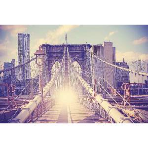 DIMEX ART Флизелинов фототапет винтидж изображение на бруклинския мост 375 x 250 см