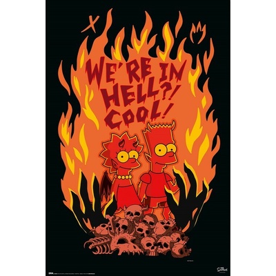 Plagát, Obraz - The Simpsons - We are in hell! Cool!, 61 × 91.5 cm