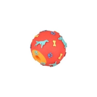 Karlie-Flamingo míček na pamlsky 11 cm neuzavíratelný otvor červený