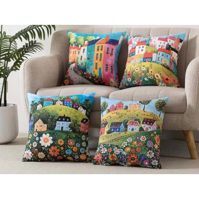 Xpose VESNICE digitální tisk 4 ks Bavlna 43 x 43 cm – Zboží Dáma