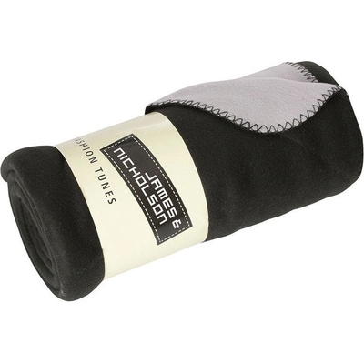 James & Nicholson Fleece deka JN952 Černá stříbrná 150x170