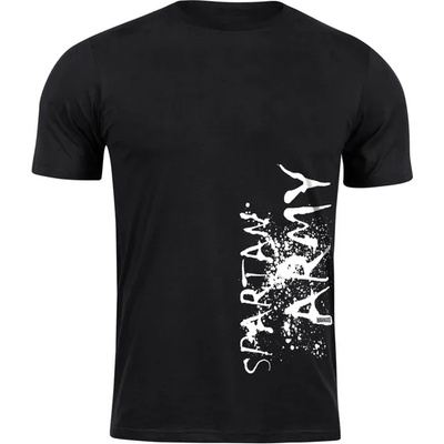 DRAGOWA Тениска с къс ръкав Spartan Army War, черна, 160 г/м2 (8259)