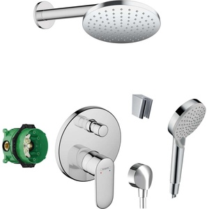 Hansgrohe - Душ гарнитура със смесител за скрит корпус, диаметър 20 см, 2 струи, хром SANI21HHH012 (SANI21HHH012)