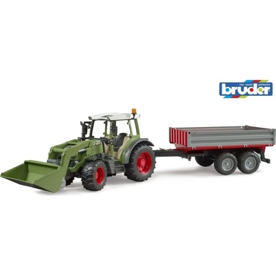 Bruder 2182 Fendt Vario 211 s čelním nakladačem a sklápěcím přívěsem