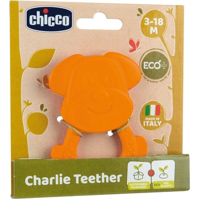 Chicco hryzačka Eco+ Psík Charlie oranžová