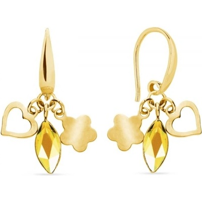 Spark žluté se Swarovski Elements Serenity KWGMIX2201SF Sunflower