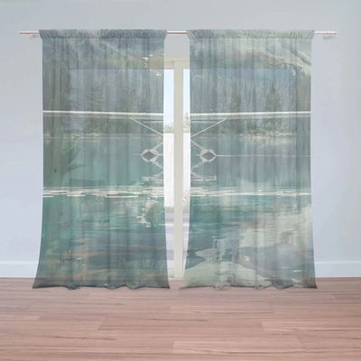 Sablio Záclony Hydroplán na horskom jazere: 2ks 150x250cm