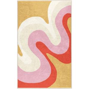 Mila Home Жълто-розов килим подходящ за пране 160x230 cm Raspberry Creamsicle - Mila Home (HKG-MMN-Colorful-011-160x230)