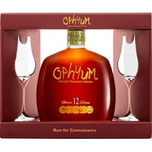 Ophyum Grand Premiere Rhum 12y 40% 0,7 l (dárkové balení 2 sklenice)