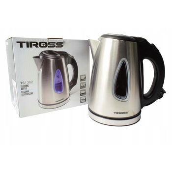 TIROSS TS-1362 Електрическа кана 1, 0 л, 1630 Вт, от неръждаема стомана (TS-1362)