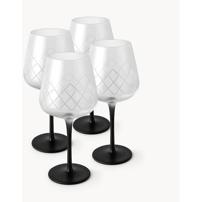 Crystalex Bohemia Glass Sklenice na červené víno se Swarovski Elements Silhouette 470 ml