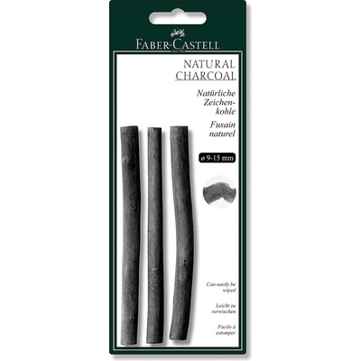 Faber-Castell prírodný uhol Pitt Monochrome 9-15 mm 4 ks
