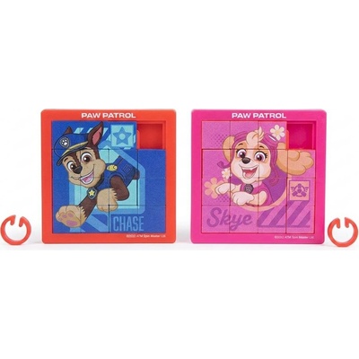Paw Patrol logická hra posuvné puzzle 2ks na kartě