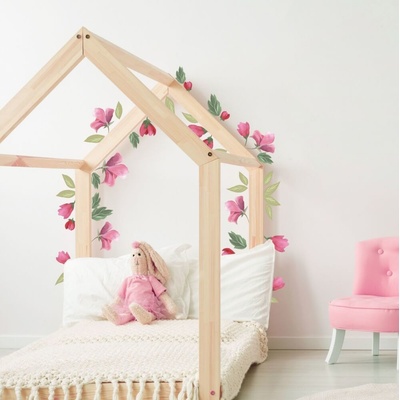 INSPIO 9356f Samolepky na zeď - Růžové květiny, velikost 90 x 40 cm – Zboží Dáma