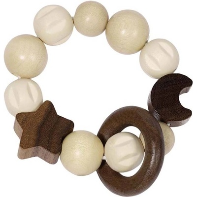 Goki Бебешка еластична дрънкалка Goki - Луна и звезди, Nature (65330)