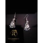 Radi handmade Обеци със сребристи кристали и камъни (252-Рћ)