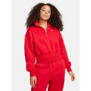 Nike Блуза w nsw phnx flc qz crop - sportdepot - 80,38 лв
