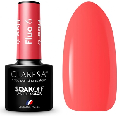 Claresa SoakOff UV/LED Color Fluo gelový lak na nehty odstín 6 5 g