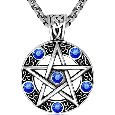 HARAHU Колие pe-34591 - Сребристо / Синьо kp34591 (pe-34591)