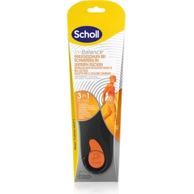 Scholl In-Balance Lower Back стелки за пети размер Medium 1 чифт