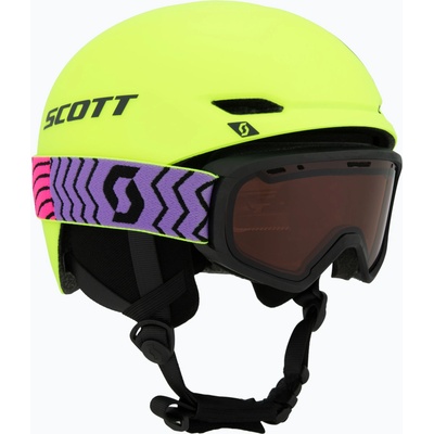 SCOTT Детска скиорска каска SCOTT Keeper 2 + ски очила Witty neon yellow