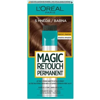 L'Oréal Magic Retouch Permanent перманентна боя за бързо покриване на израстъци 18 ml нюанс 5 Brown за жени