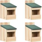 vidaXL Къщи за птици, 4 бр, 12x16x20 см, чам (47246)